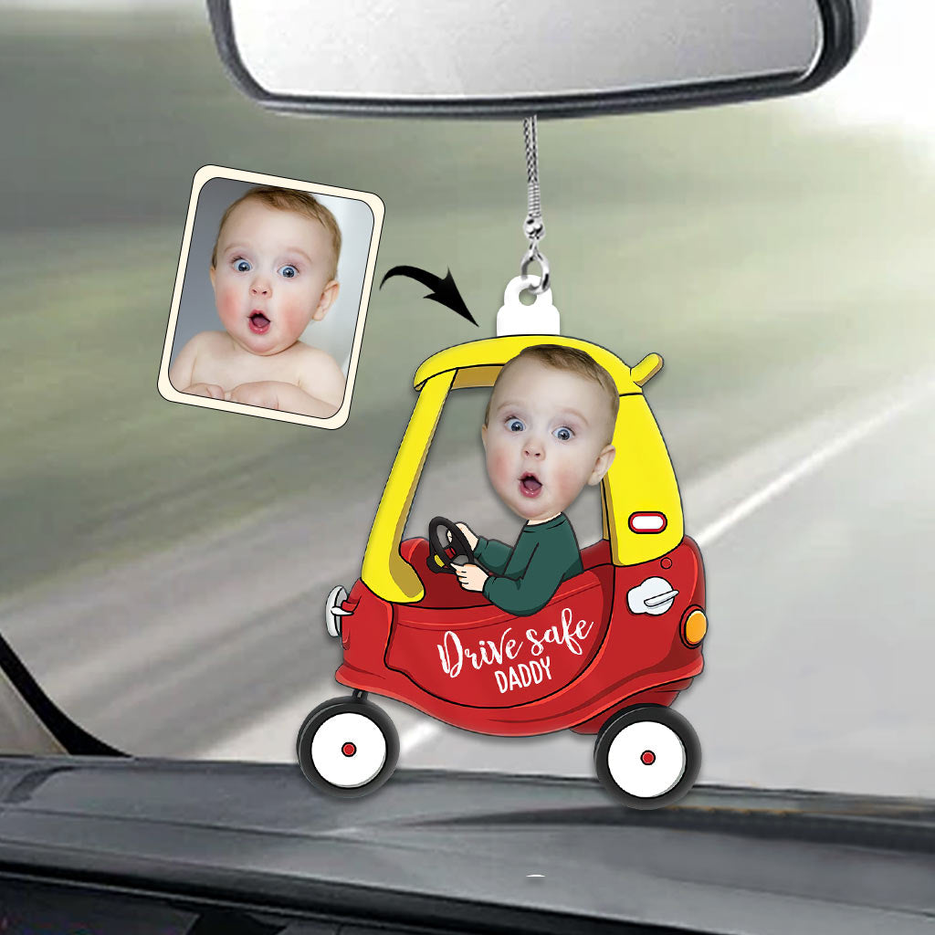 Drive Safe Daddy - Personalized Father Car Ornament