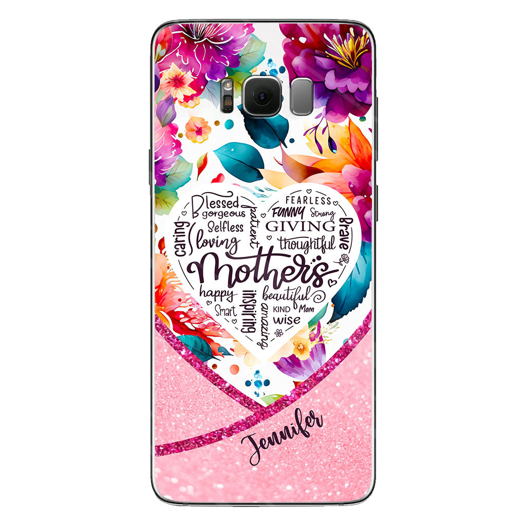 Mothers Is Beautiful Vibrant Floral - Personalized Mother Clear Phone Case