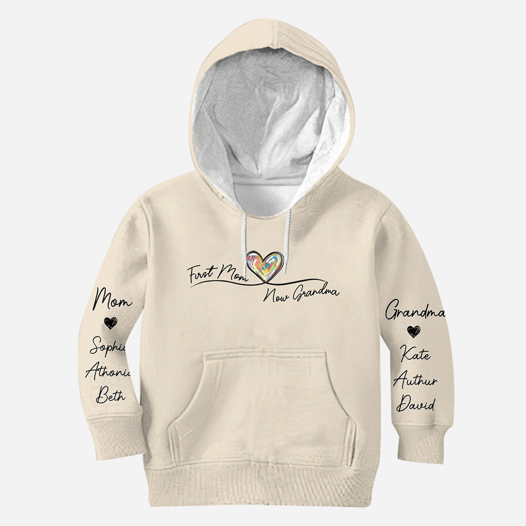 First Mom Now Grandma - Personalized Grandma All Over Shirt