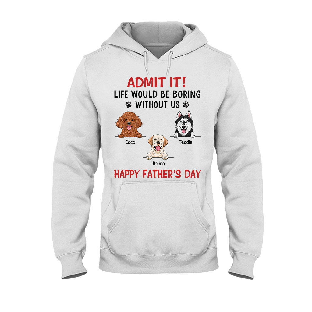 Happy Father's Day To The Best Dog Dad - Personalized Father T-shirt And Hoodie