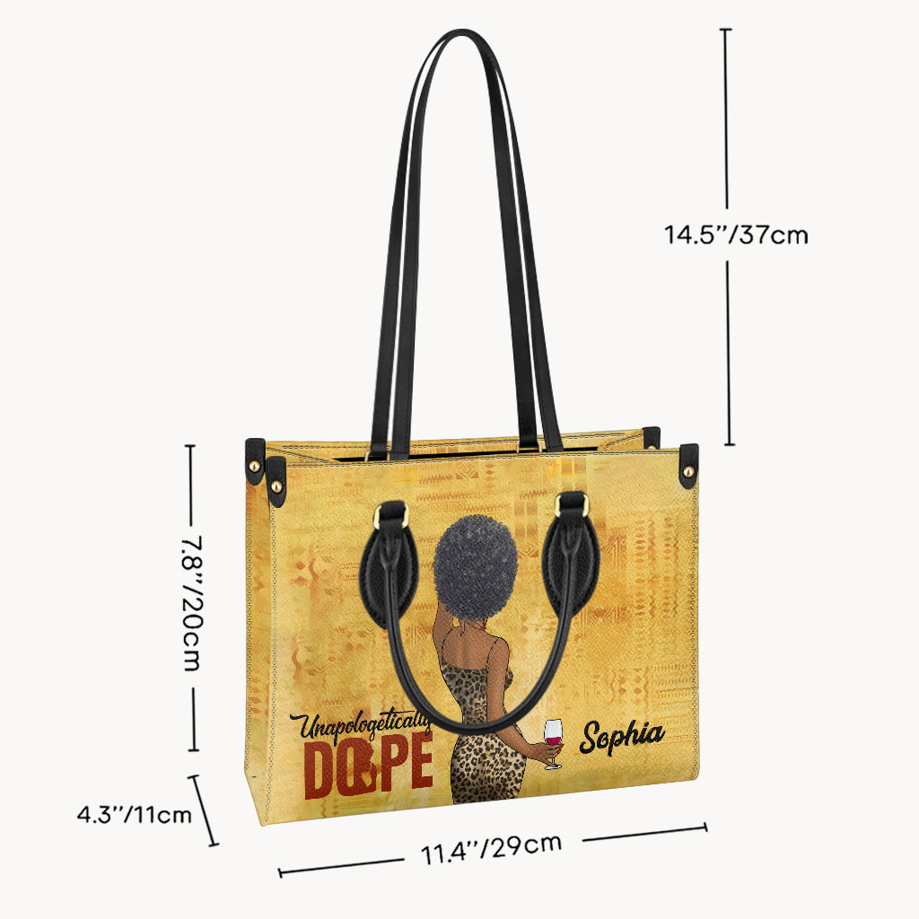 Unapologetically Dope - Personalized African American Leather Handbag