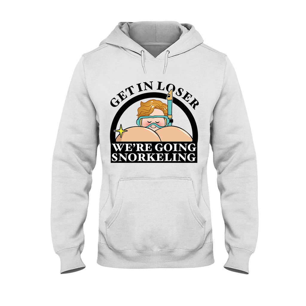 T-shirt et sweat à capuche humoristiques « Plongée sous-marine » personnalisés « Get In Loser Snorkeler » -
