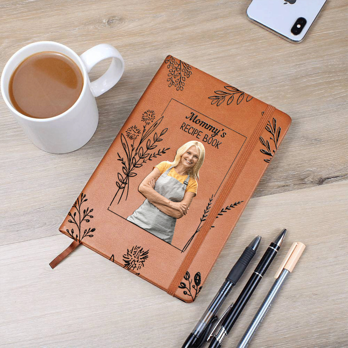 Mom's/ Grandma's/ Alice's... Recipe Book - Personalized Mother Leather Journal