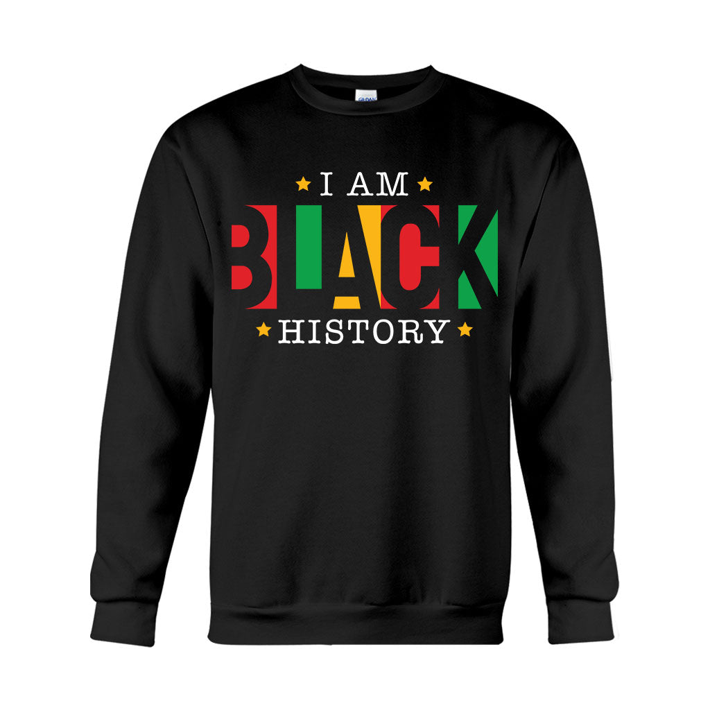 Je suis l'histoire des Noirs - T-shirt et sweat à capuche personnalisés pour Afro-Américains