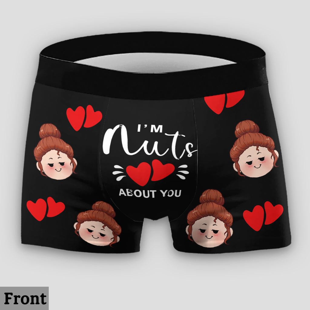 I'm Nuts About You - Personalized Couple Lace Border Women Briefs And Men’s Boxer Briefs