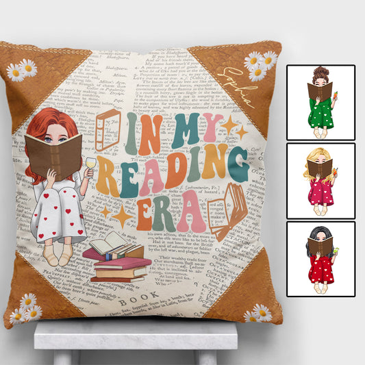 In My Reading Era - Personalized Book Throw Pillow