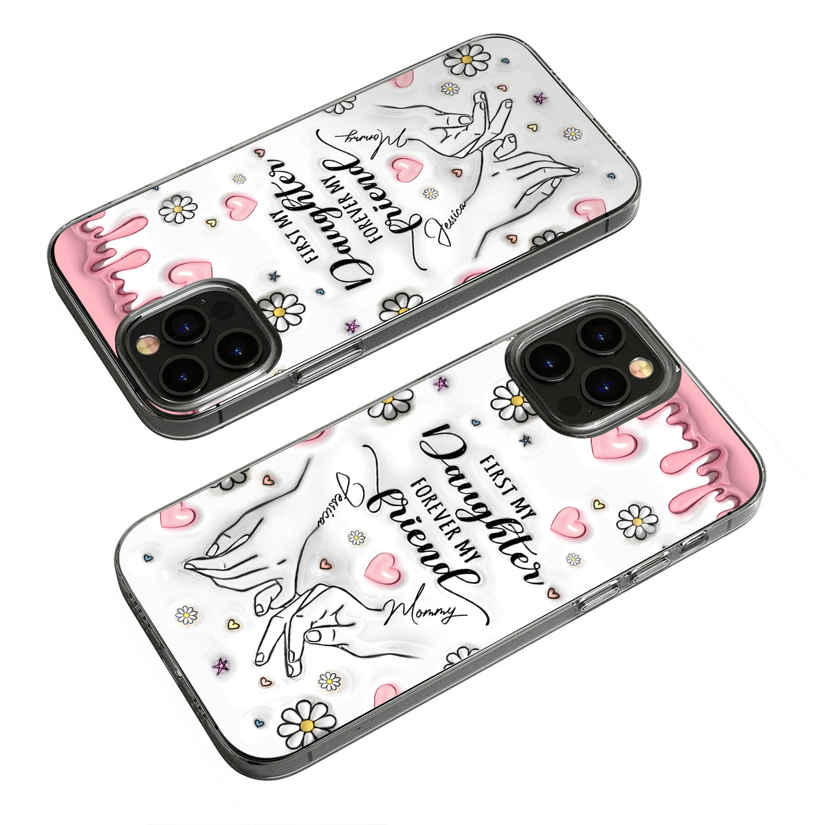 First My Mother Forever My Friend - Personalized Mother Clear Phone Case