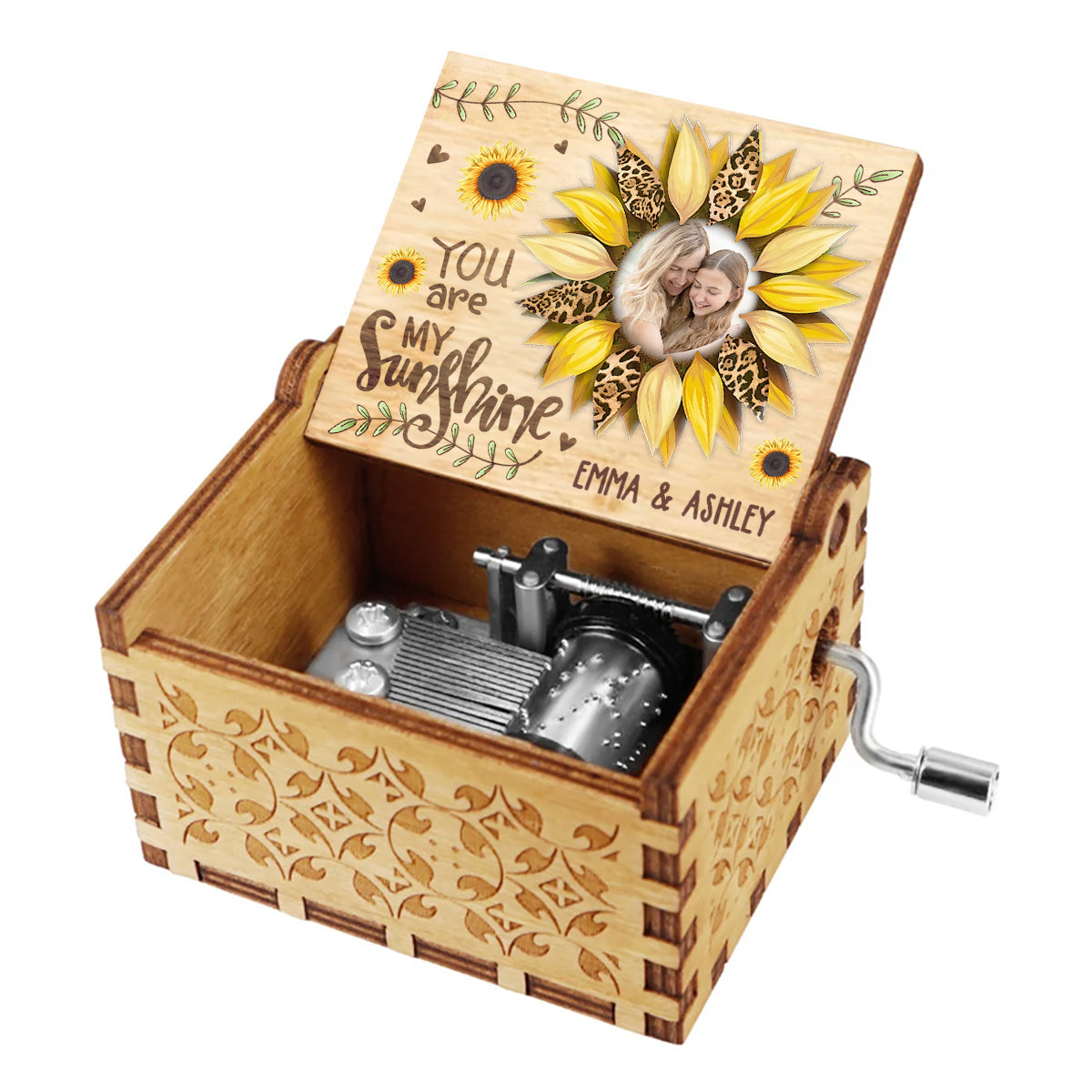 You Are My Sunshine - Personalized Mother Hand Crank Music Box