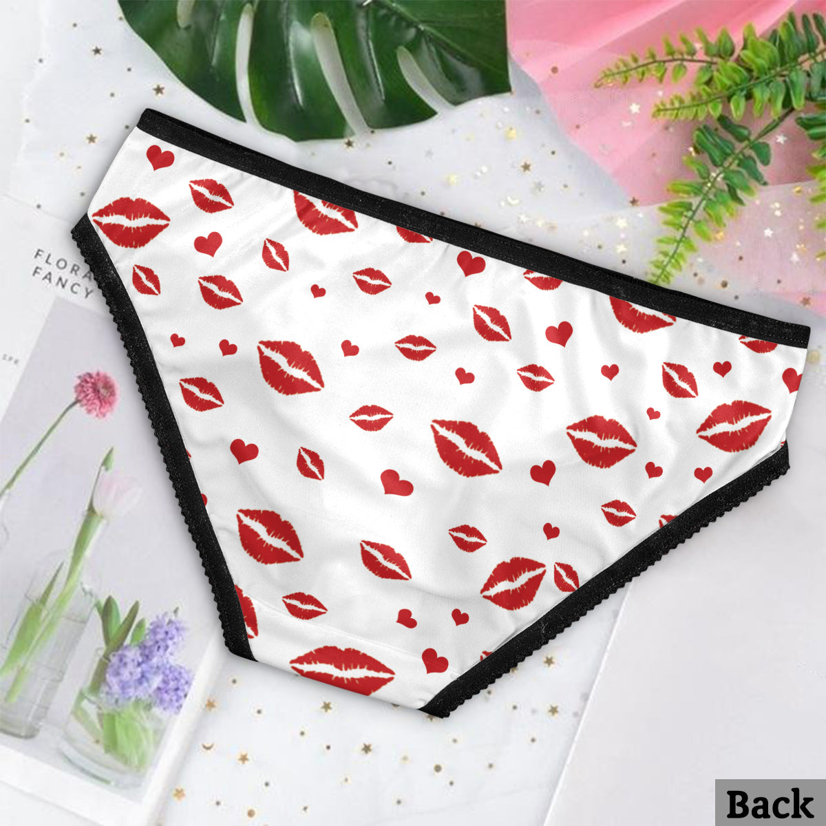 Only You Can Insert Here - Personalized Couple Lace Border Women Briefs