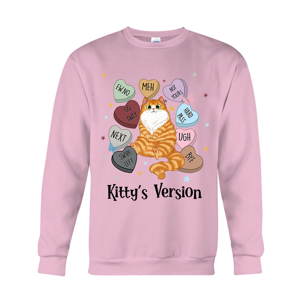T-shirt et sweat à capuche personnalisés « Heart Candy Cat Kitty Version » - T-shirt et sweat à capuche pour chat