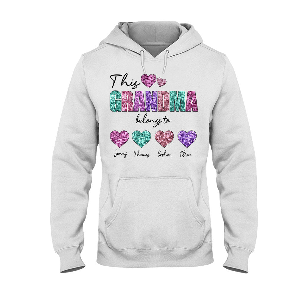 This Mom/ Grandma Belongs To The Hearts - Personalized Mother T-shirt And Hoodie