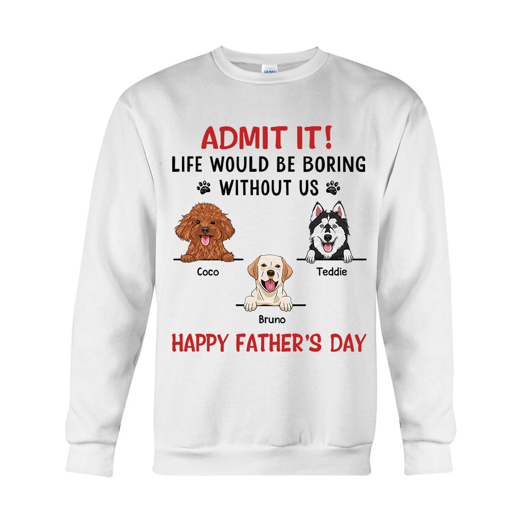 Happy Father's Day To The Best Dog Dad - Personalized Father T-shirt And Hoodie