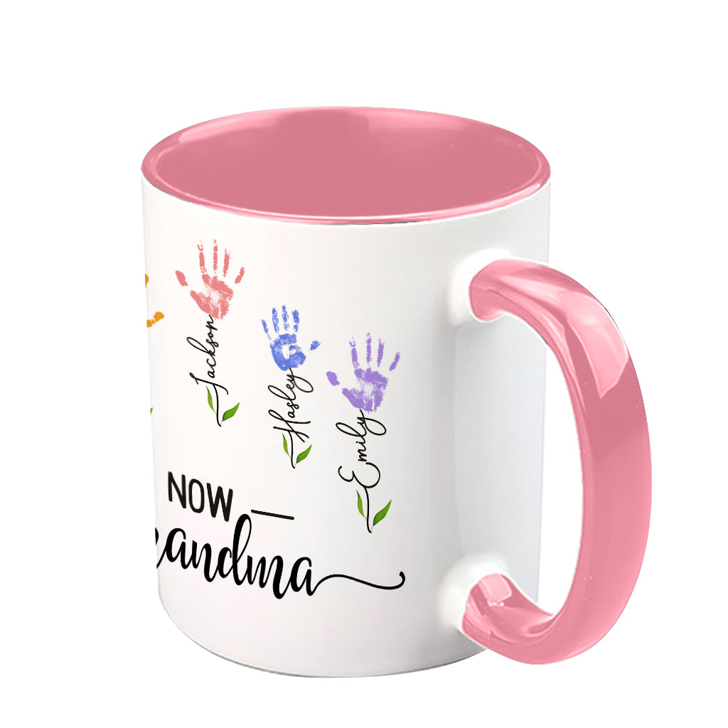 First Mom Now Grandma - Personalized Mother Accent Mug