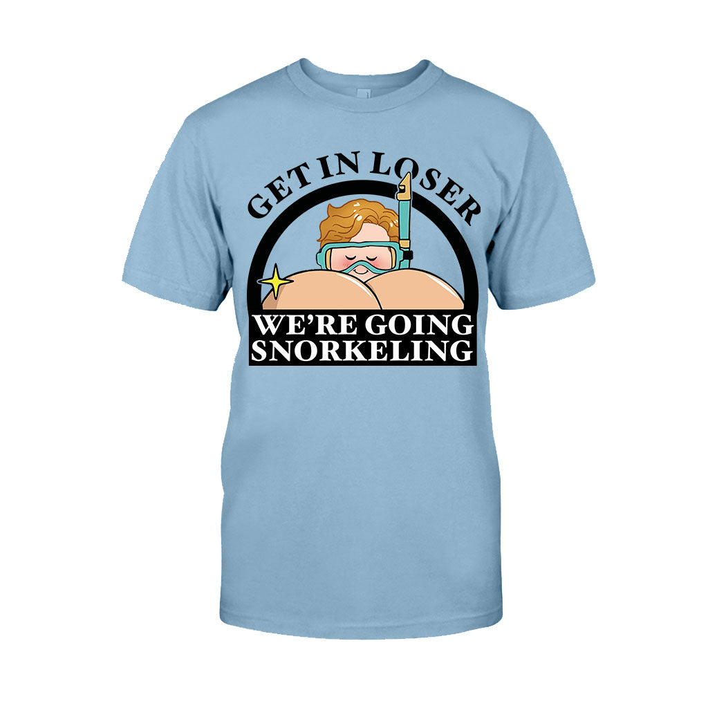 T-shirt et sweat à capuche humoristiques « Plongée sous-marine » personnalisés « Get In Loser Snorkeler » -
