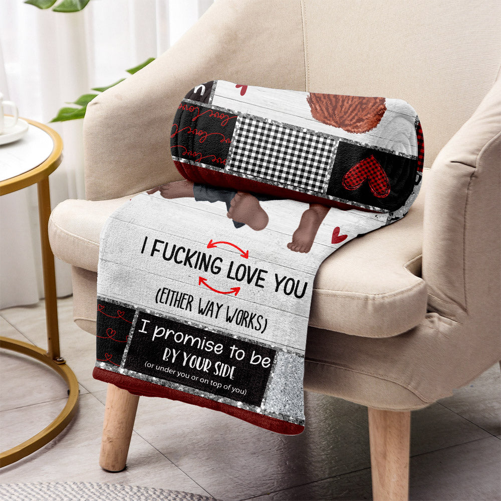Ich liebe dich – Personalisierte Decke für Afroamerikaner