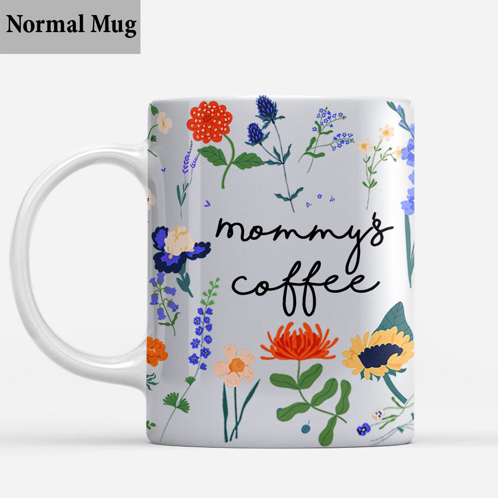 Any Title Coffee Cup Botanical Floral Style - Personalized Mother Mug