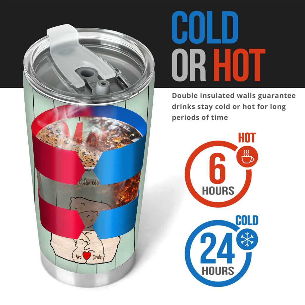 You're The Piece That Holds Us Together Mama Bear - Personalized Mother Tumbler