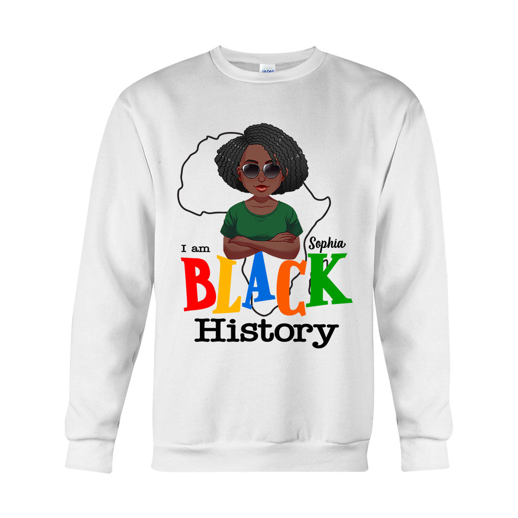 I Am Black History - Personalized African American T-shirt And Hoodie
