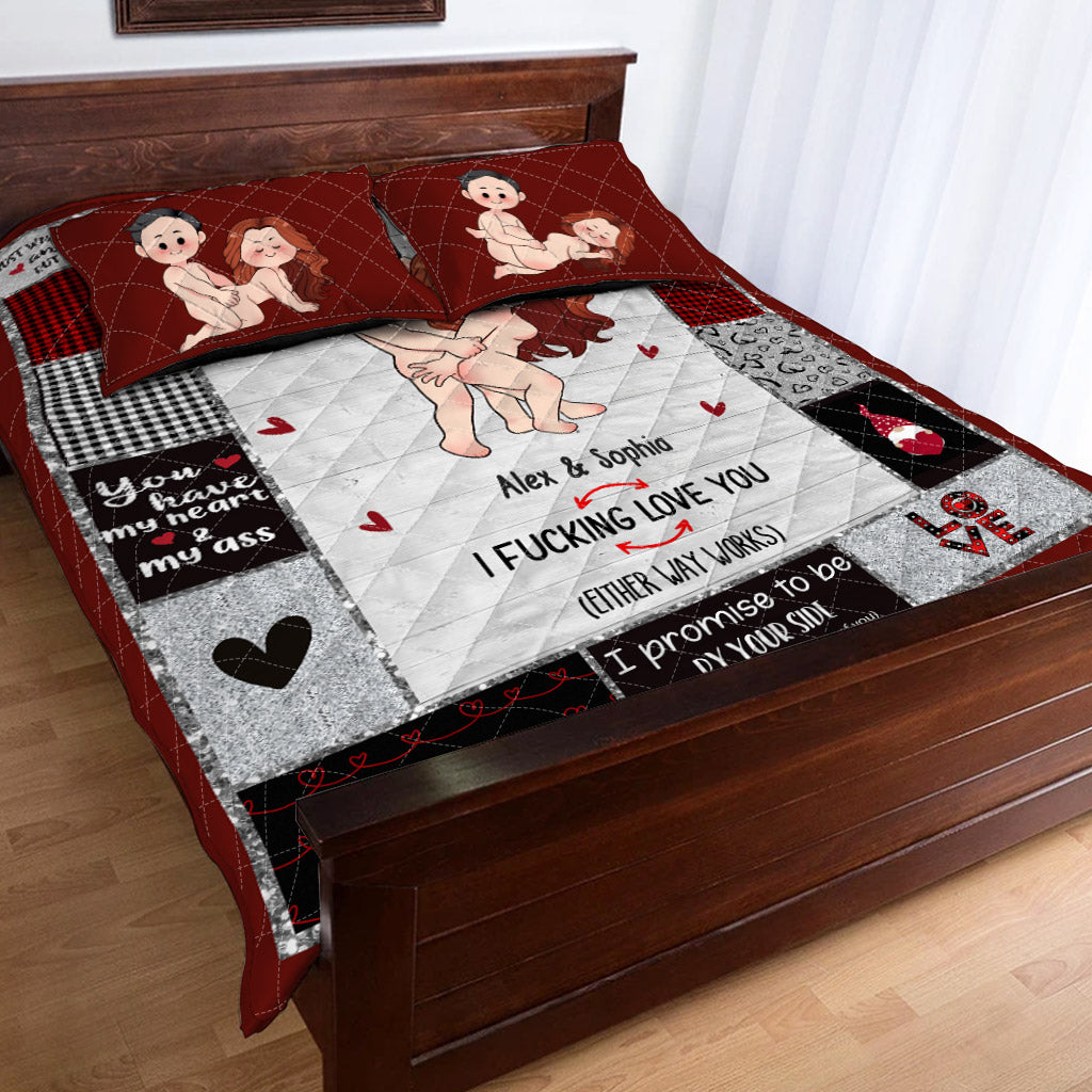 I Love You - Personalized Couple Quilt Set