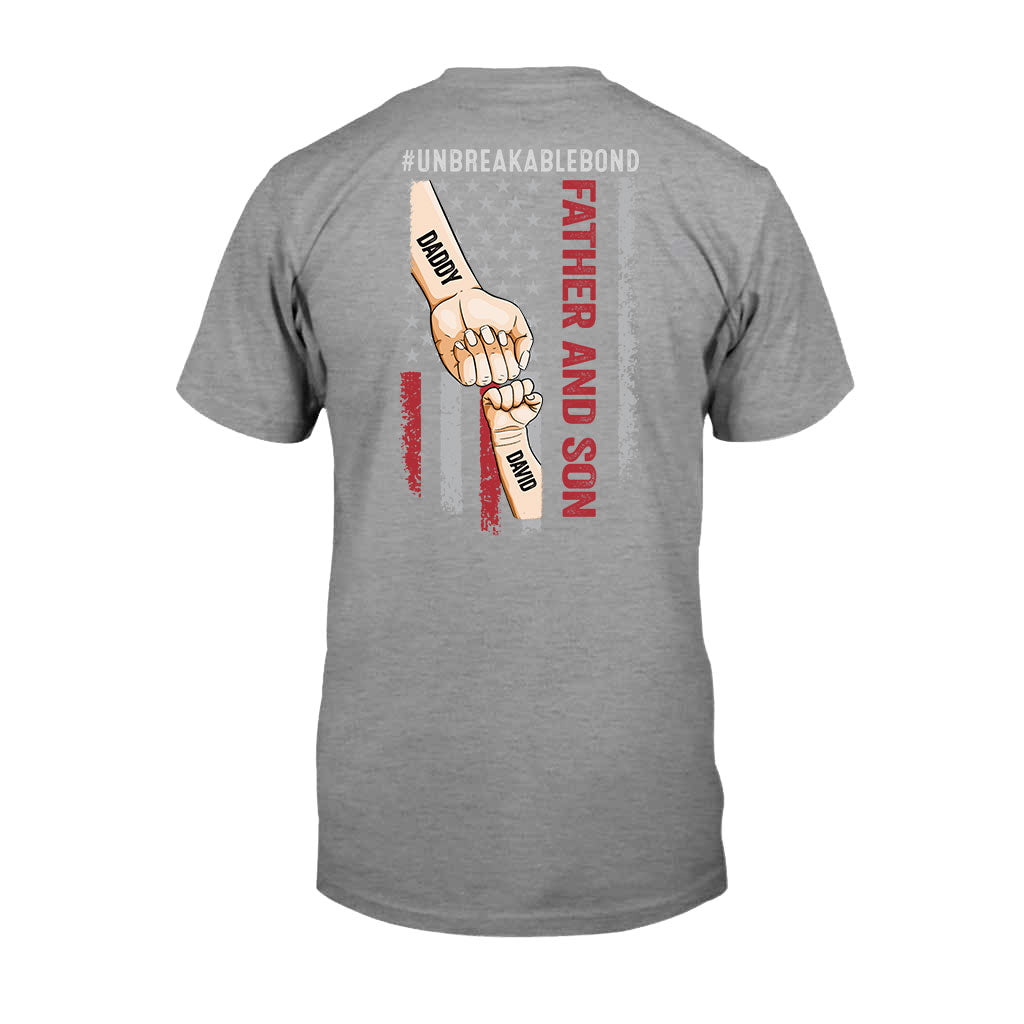 Father Son Unbreakable Bon - Personalized Father T-shirt and Hoodie