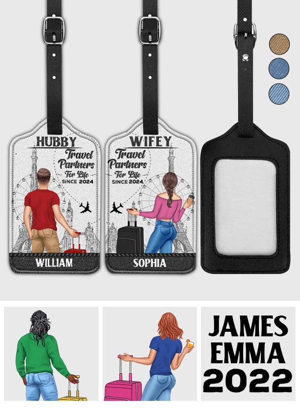 Travel Partners For Life - Personalized Travelling Leather Luggage Tag