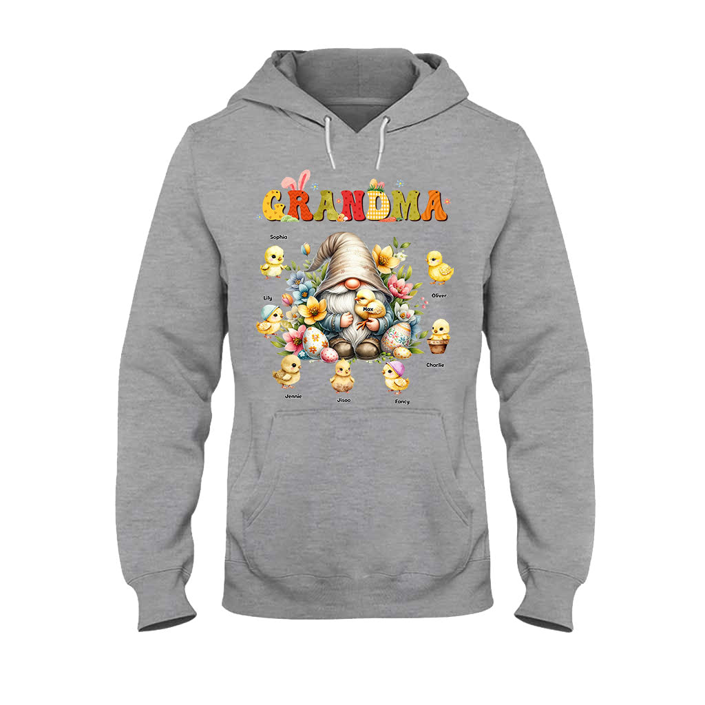 Cadeau pour grand-mère : Gnome de Pâques - T-shirt et sweat à capuche personnalisés pour grand-mère