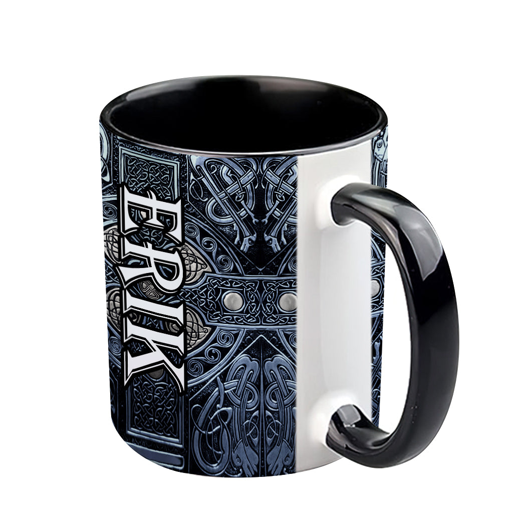 Stolzer Wikinger-Papa/Großvater – Personalisierte Tasse mit Wikinger-Akzent