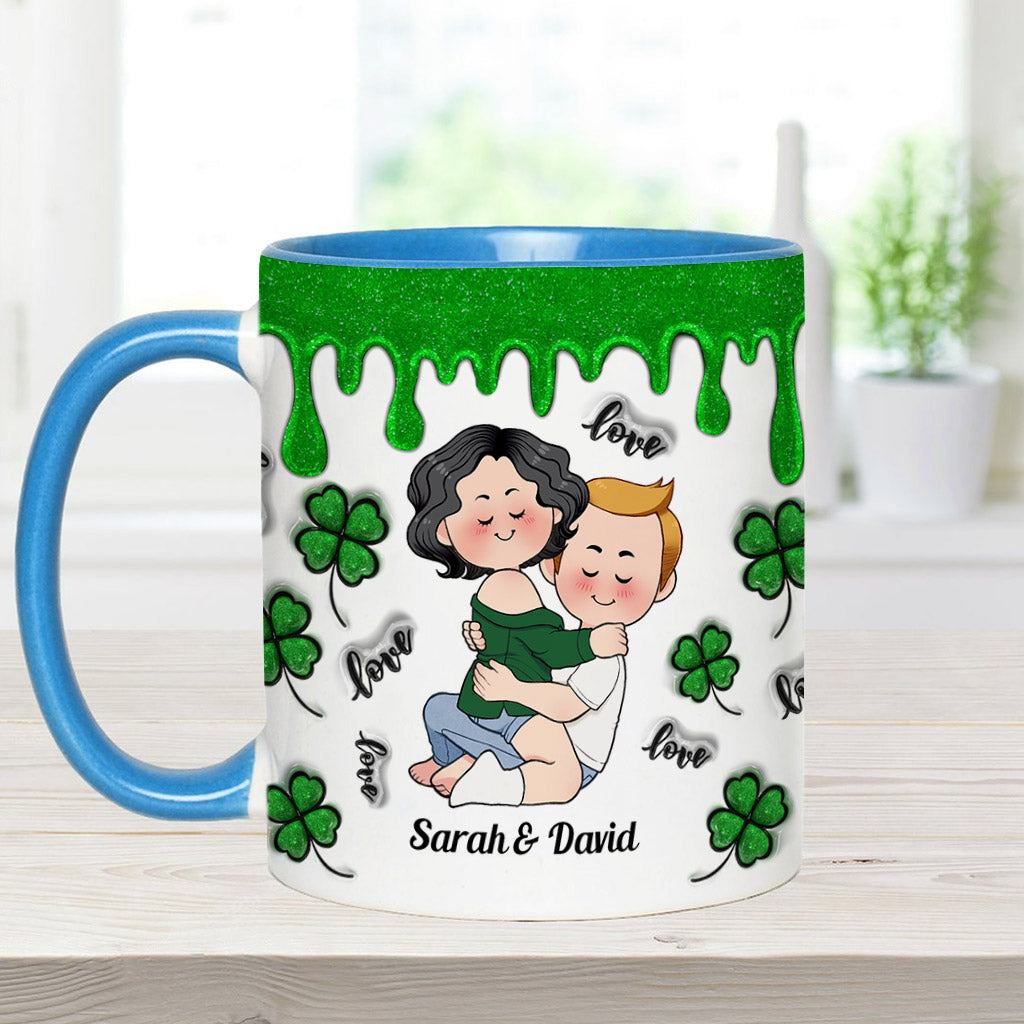 Congrats On Being My Husband - Personalized Husband And Wife Accent Mug