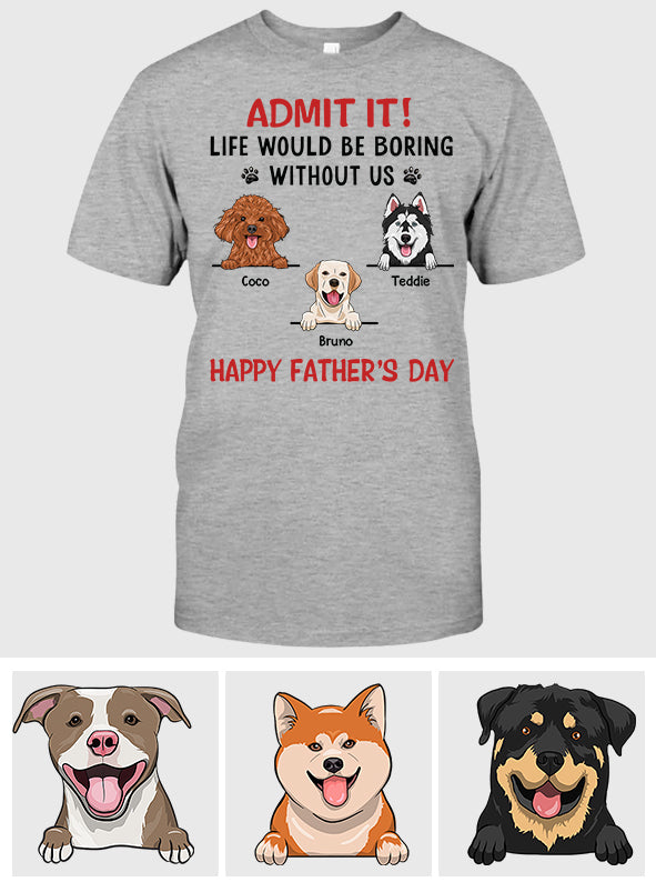 Happy Father's Day To The Best Dog Dad - Personalized Father T-shirt And Hoodie