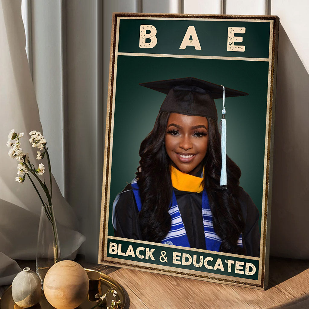 Black And Educated - Personalized African American Canvas And Poster