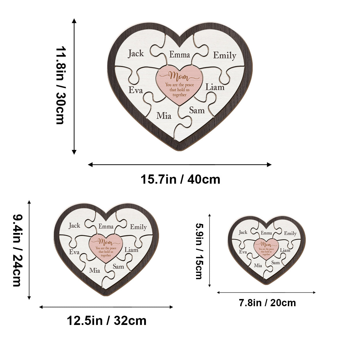 Mom You Are The Piece That Hold Us Together - Personalized Mother Name Puzzle