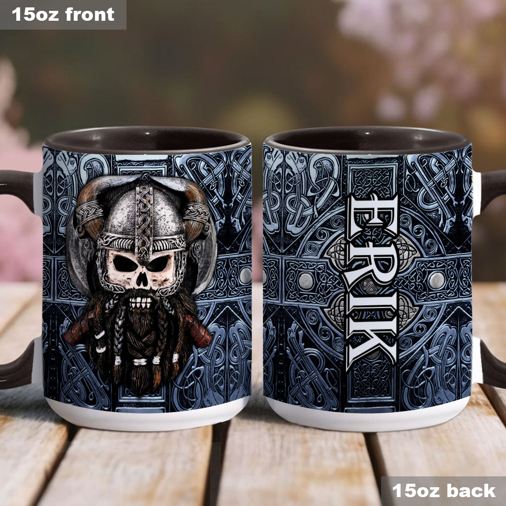 Stolzer Wikinger-Papa/Großvater – Personalisierte Tasse mit Wikinger-Akzent