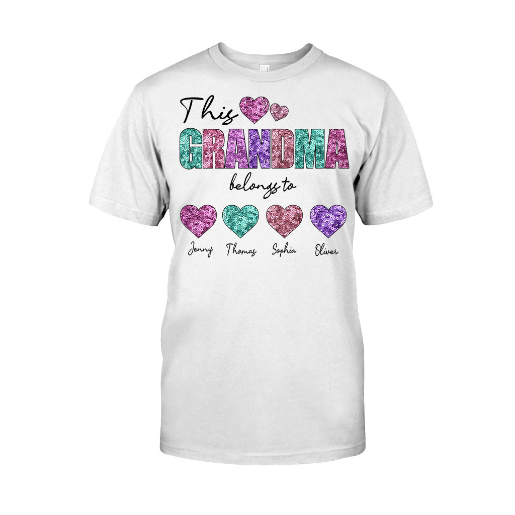 This Mom/ Grandma Belongs To The Hearts - Personalized Mother T-shirt And Hoodie