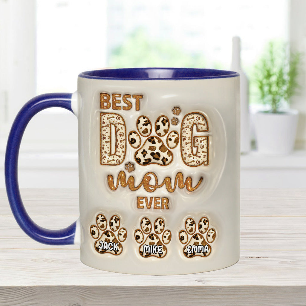 Die beste Hundemama aller Zeiten - Personalisierte Tasse mit Hundemotiv