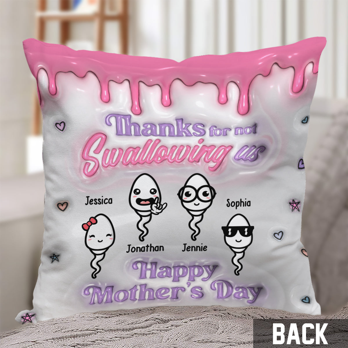 Thanks You Mom - Personalized Mother Throw Pillow