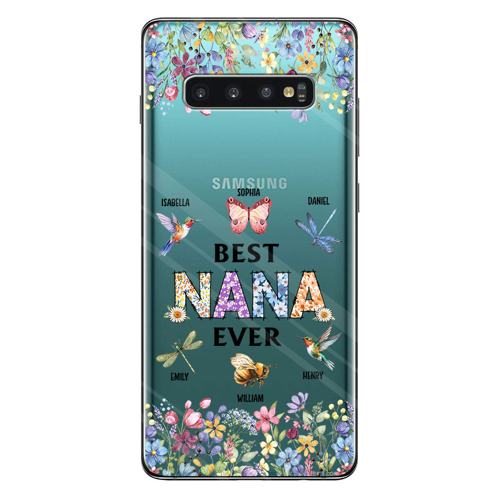 Best Mom Nana Ever - Personalized Grandma Clear Phone Case