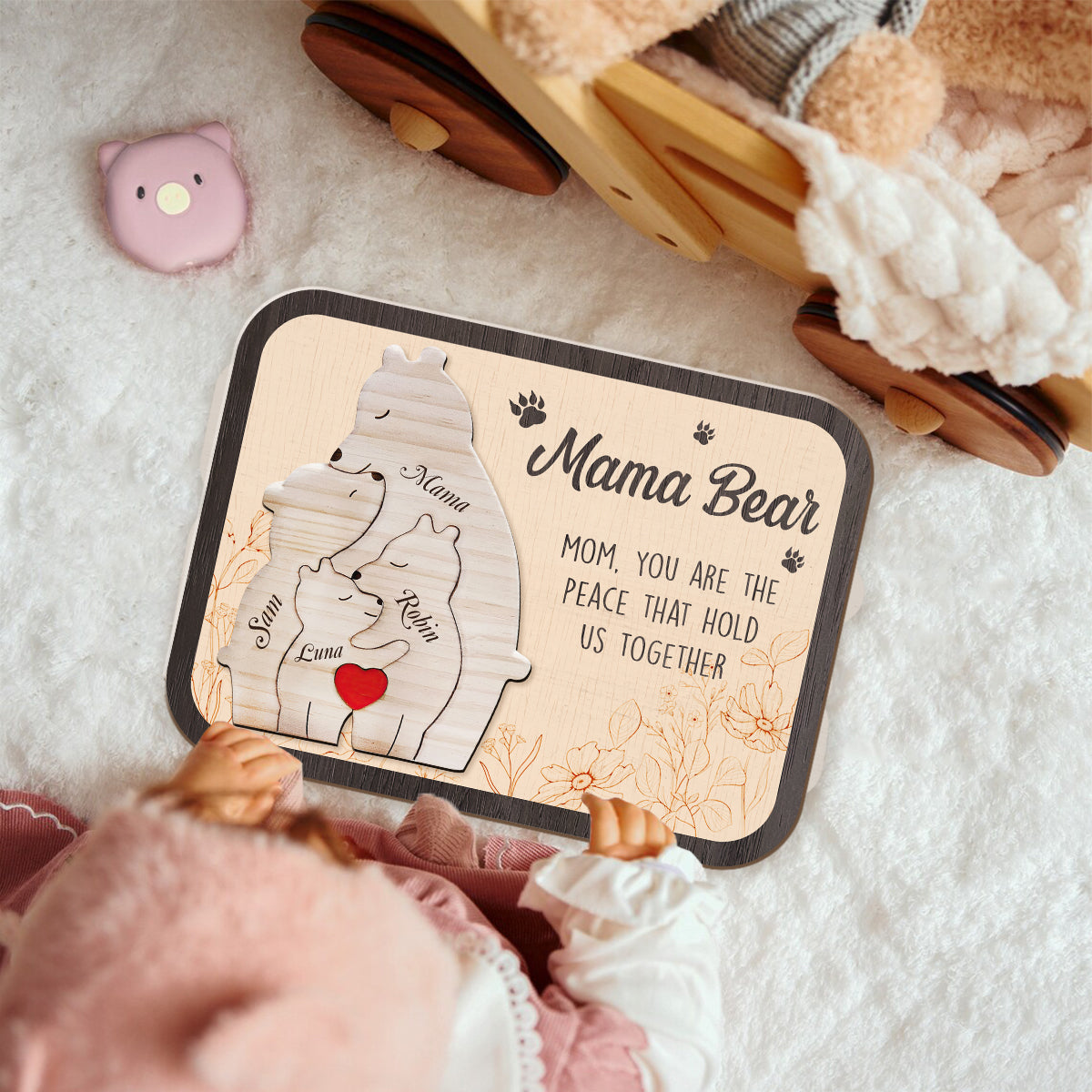 Mom You Are The Piece That Hold Us Together - Personalized Mother Name Puzzle