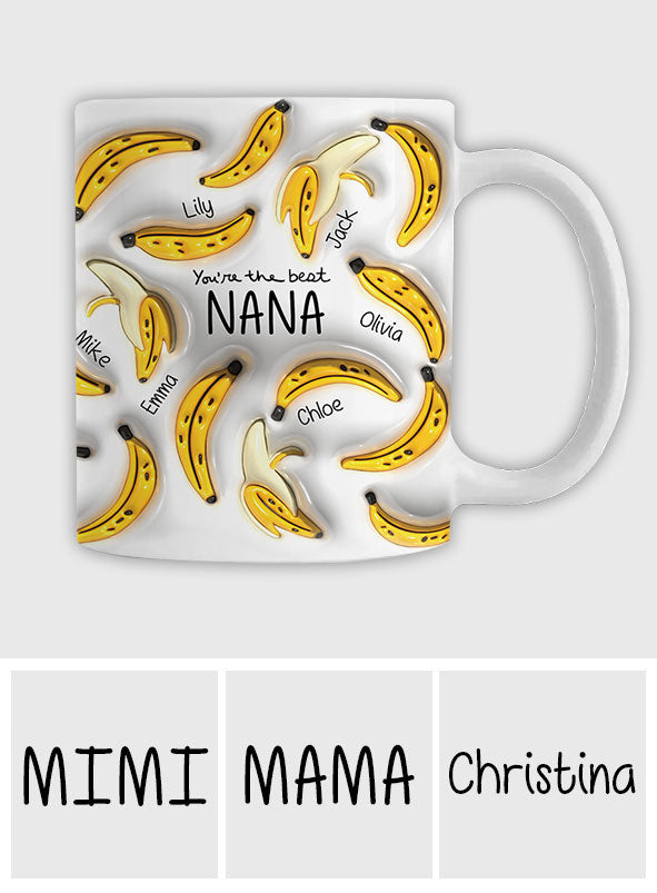 Tu es la meilleure mamie banane - Mug personnalisé pour grand-mère