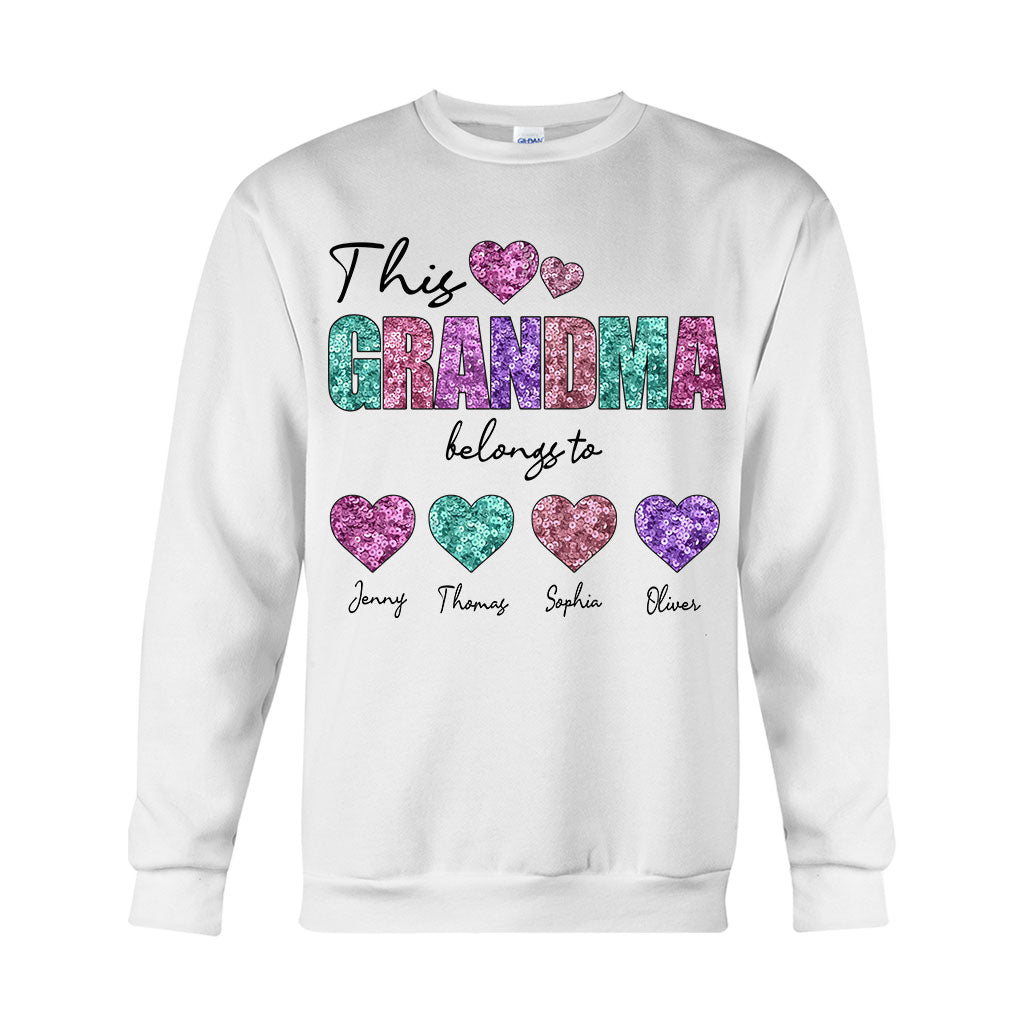 This Mom/ Grandma Belongs To The Hearts - Personalized Mother T-shirt And Hoodie