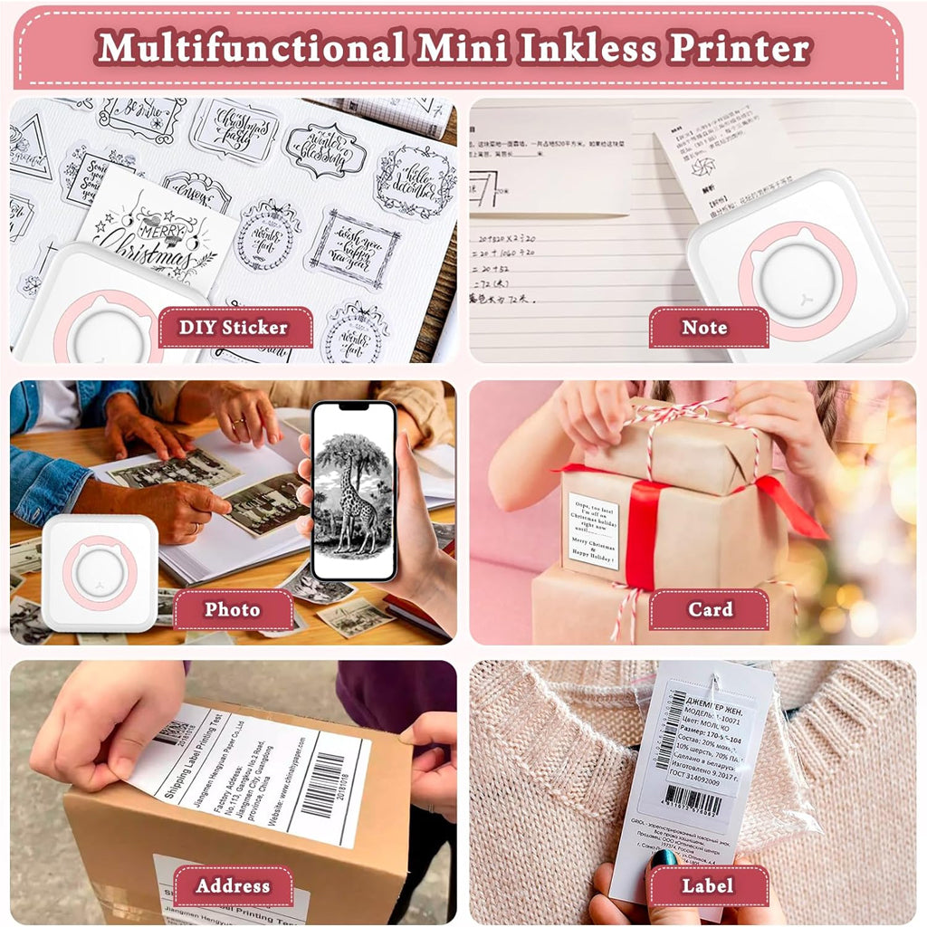 Mini-Thermodrucker mit niedlicher Katze - Mini-Thermodrucker