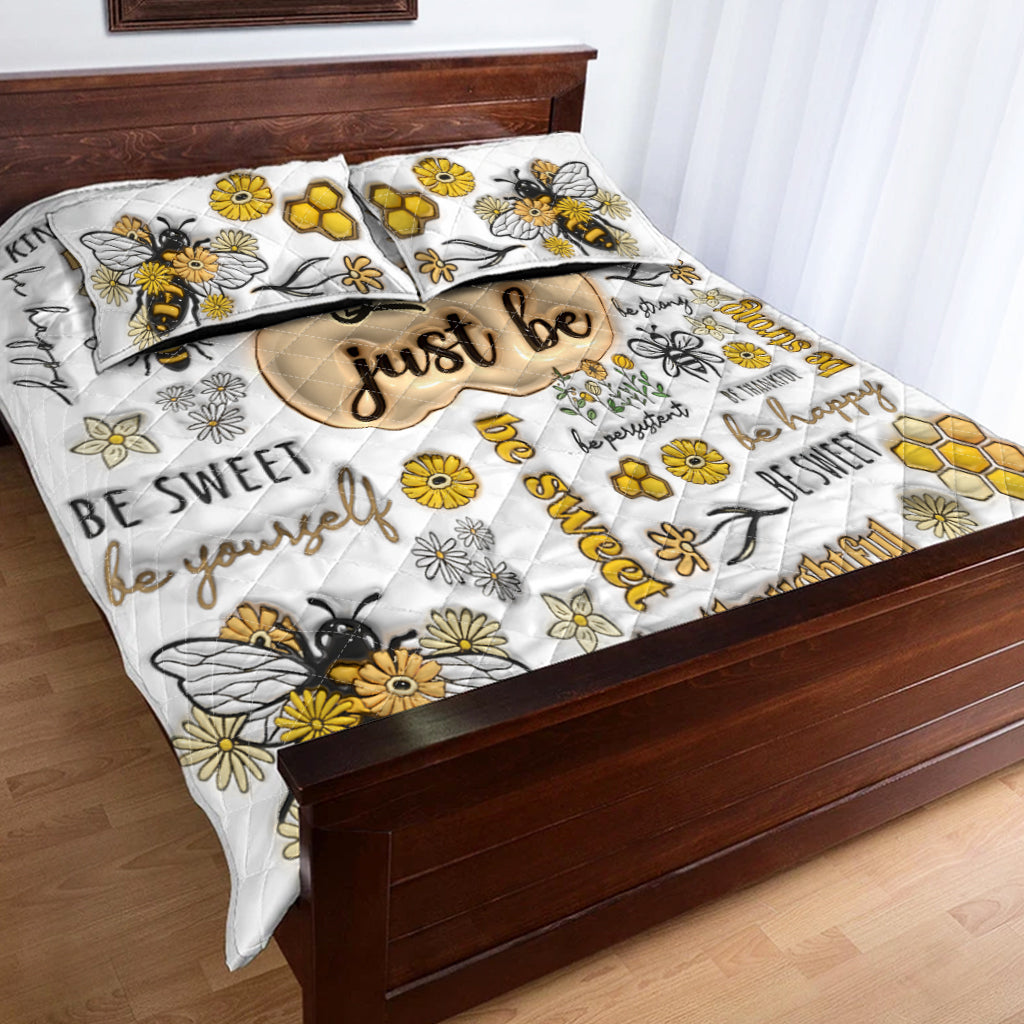 Just Be Happy – Personalisiertes Quilt-Set