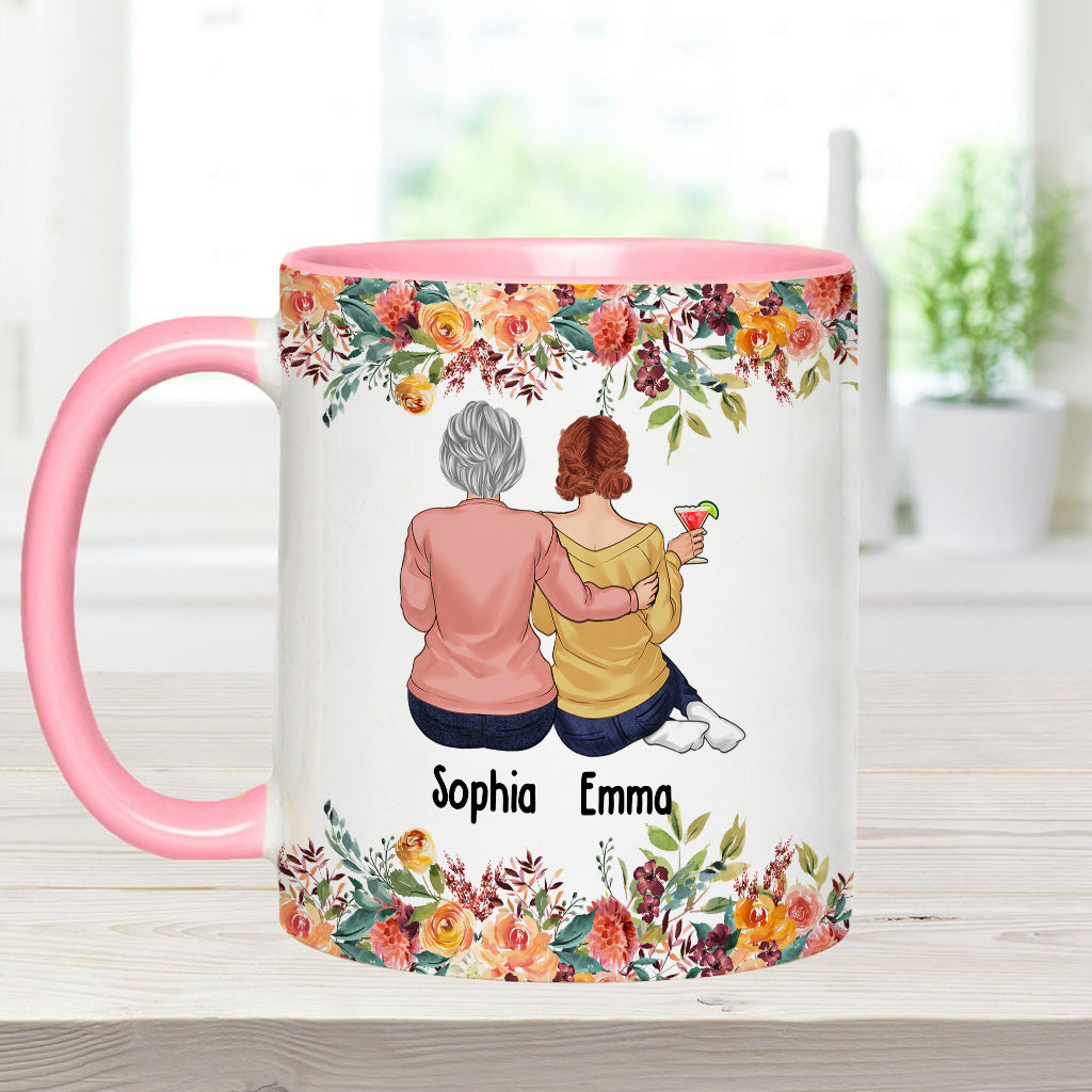 Mother And Daughters - Personalized Mother Accent Mug