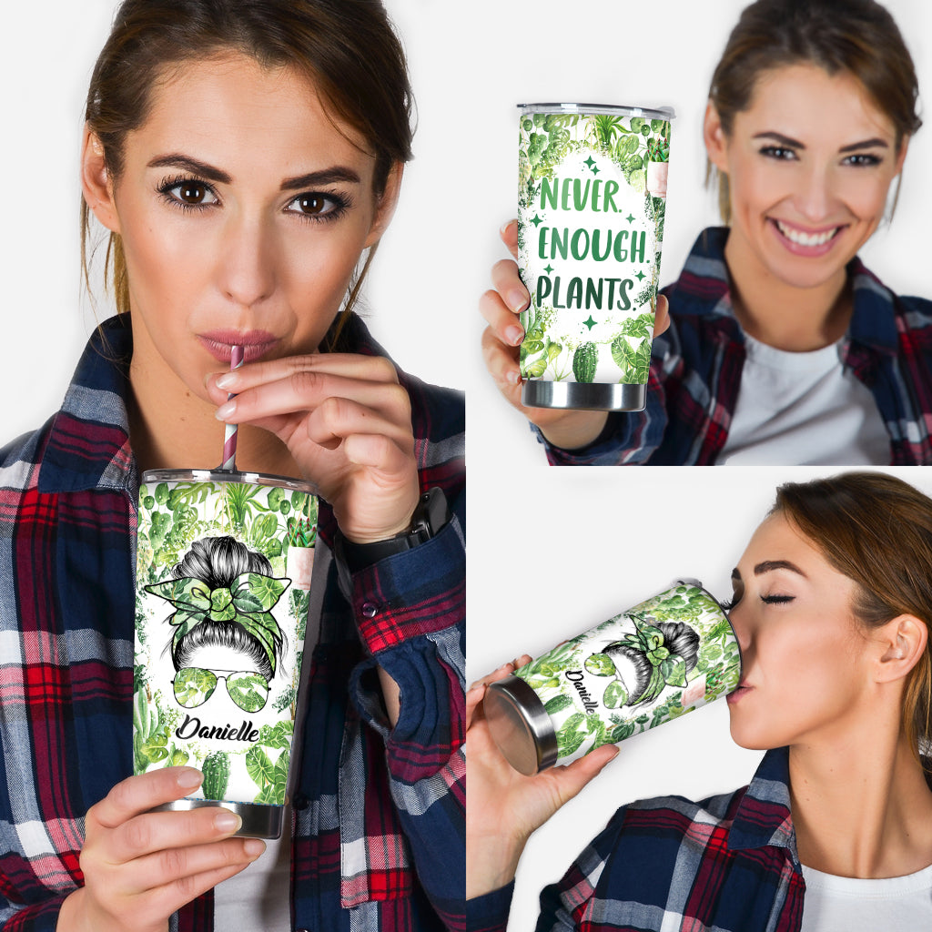I'm A Plantaholic With Any Name - Personalized Gardening Tumbler
