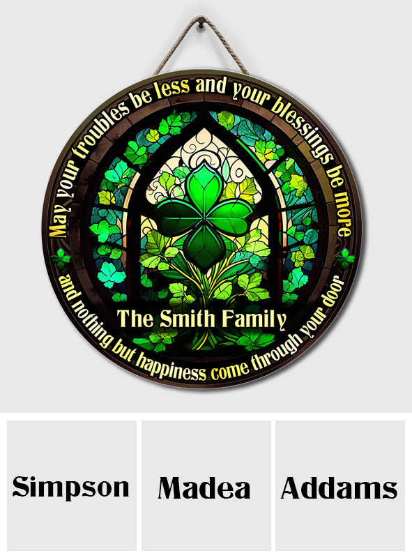 Irish Blessing - Personalized Saint Patrick's Day Round Wood Sign