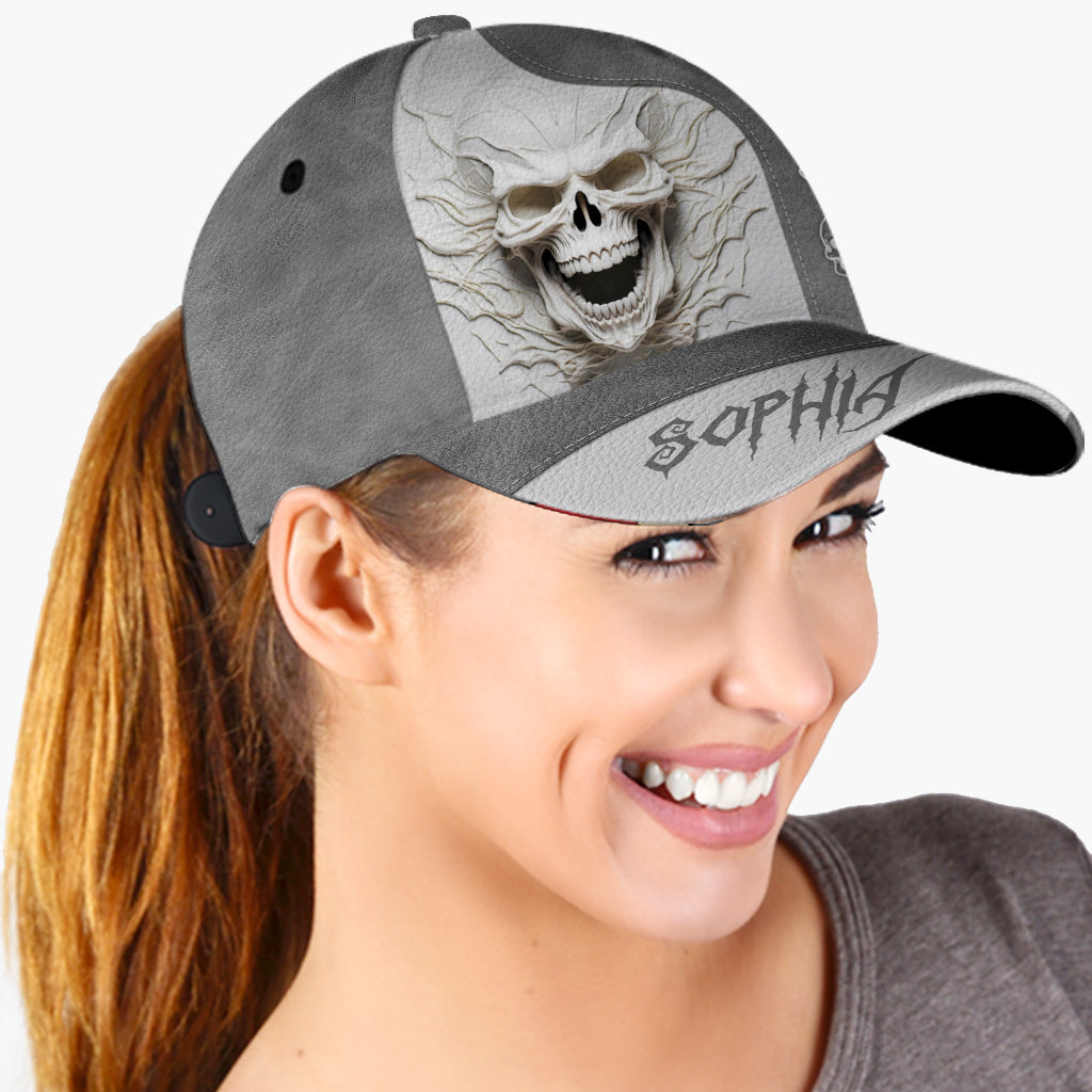 Beautiful White Skeleton - Personalized Skull Classic Cap