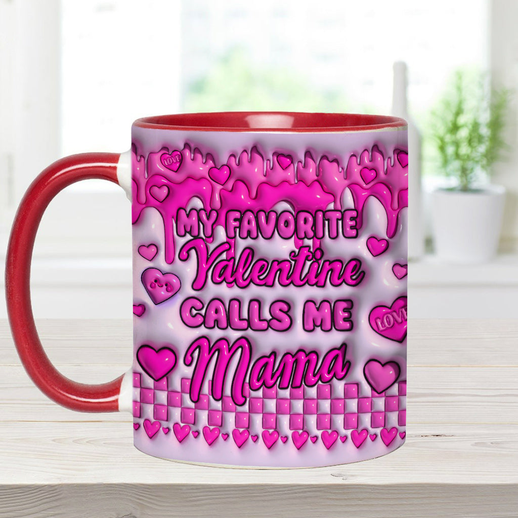 My Valentine Calls Me Mama - Personalized Mother Accent Mug