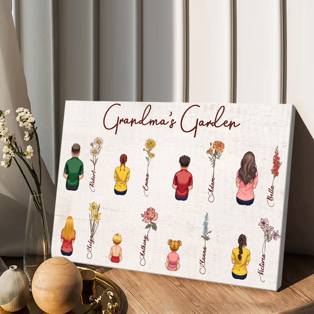 Grandma's Garden - Personalized Grandma Canvas And Poster