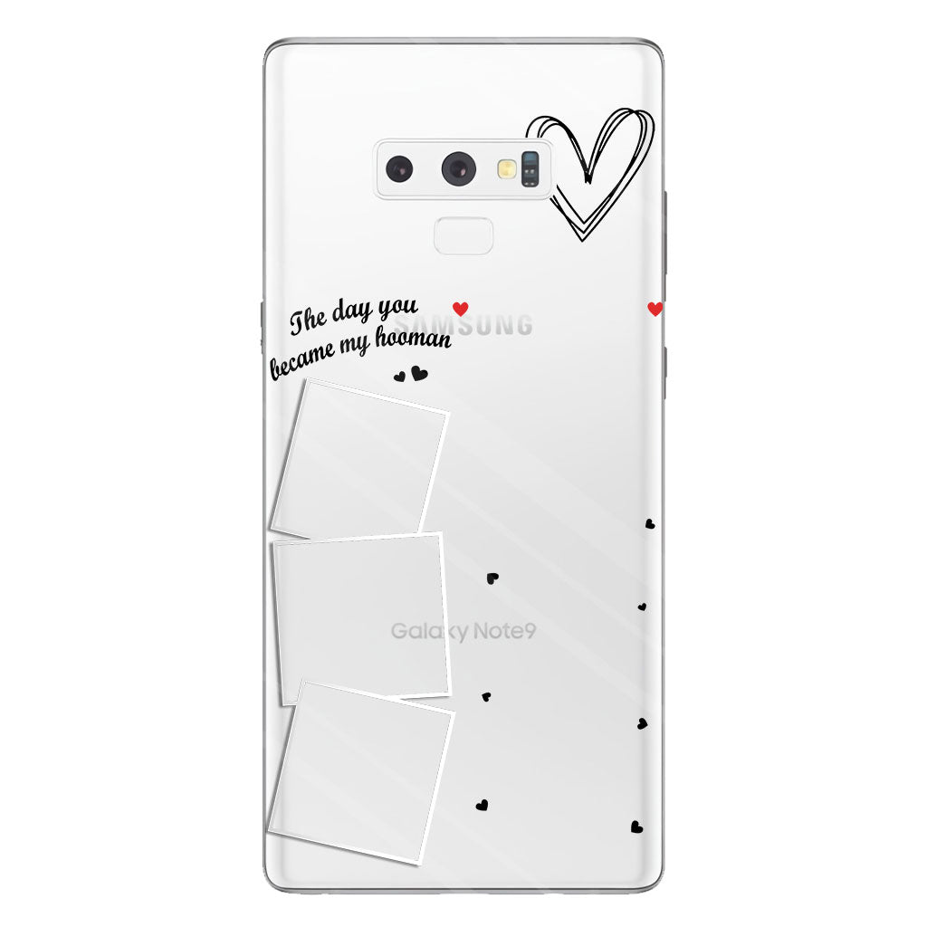 The Day You Became My Hooman Dog Cat Pet Lover Custom Photos And Calendar - Personalized Dog Clear Phone Case