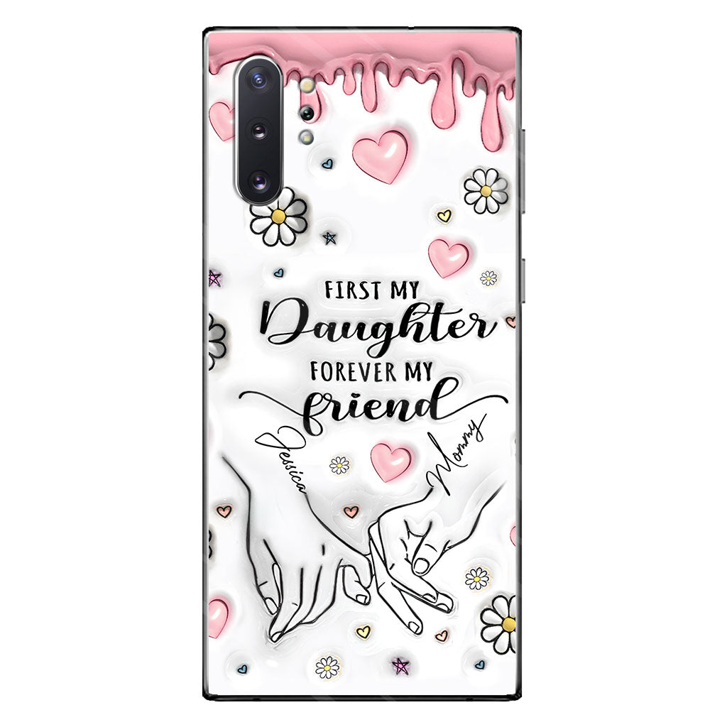 First My Mother Forever My Friend - Personalized Mother Clear Phone Case