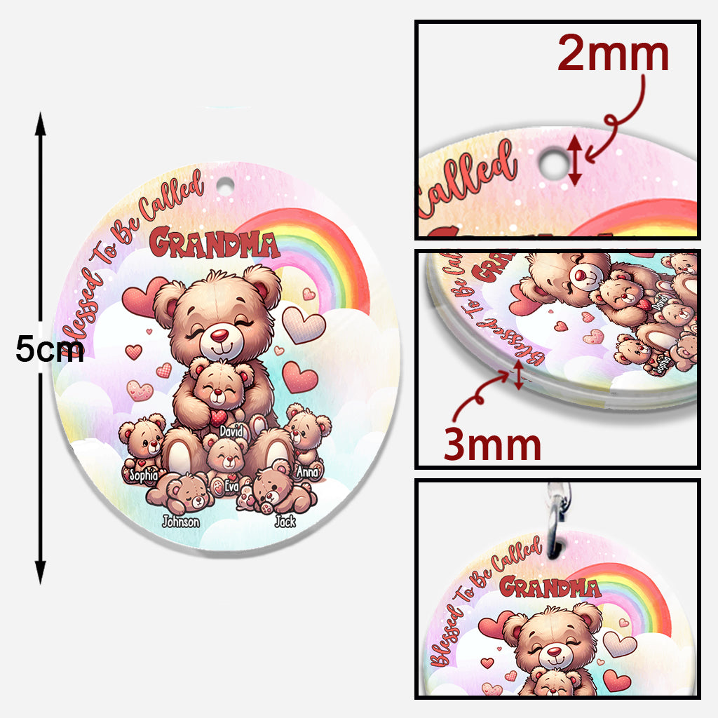 Gift for Grandma Mom Blessed To Be Called - Personalized Grandma Keychain